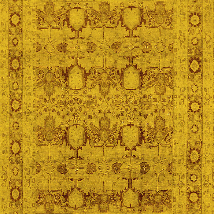 Oriental Yellow Traditional Rug, urb2996yw