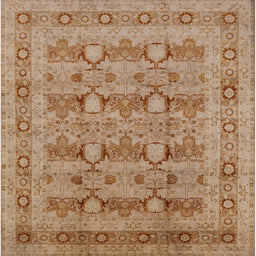 Square Machine Washable Industrial Modern Tangerine Pink Rug, wshurb2996