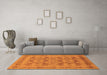 Machine Washable Oriental Orange Traditional Area Rugs in a Living Room, wshurb2996org