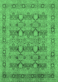 Oriental Emerald Green Traditional Rug, urb2996emgrn