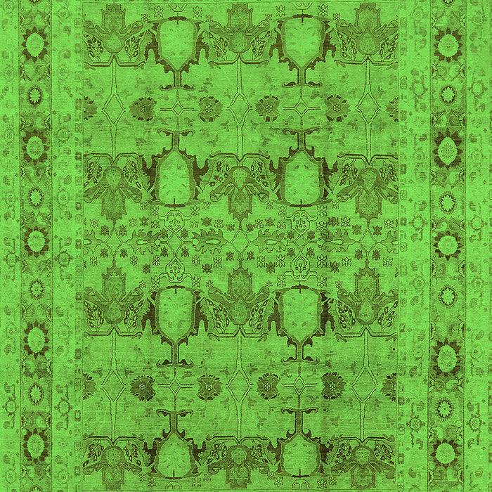Oriental Green Traditional Rug, urb2996grn