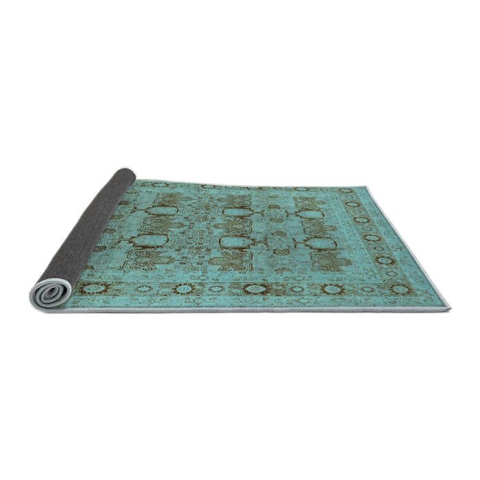 Sideview of Oriental Light Blue Traditional Rug, urb2996lblu