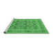 Sideview of Machine Washable Oriental Emerald Green Traditional Area Rugs, wshurb2996emgrn