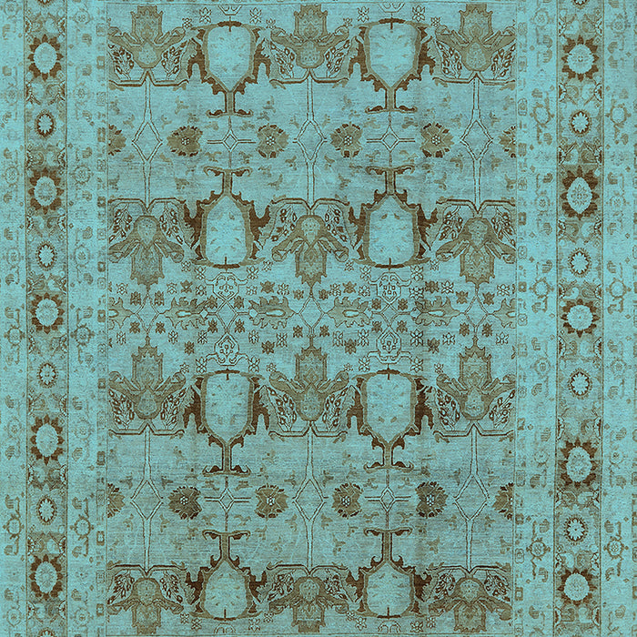 Oriental Light Blue Traditional Rug, urb2996lblu