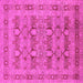 Square Oriental Pink Traditional Rug, urb2996pnk