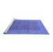 Sideview of Machine Washable Oriental Blue Traditional Rug, wshurb2997blu