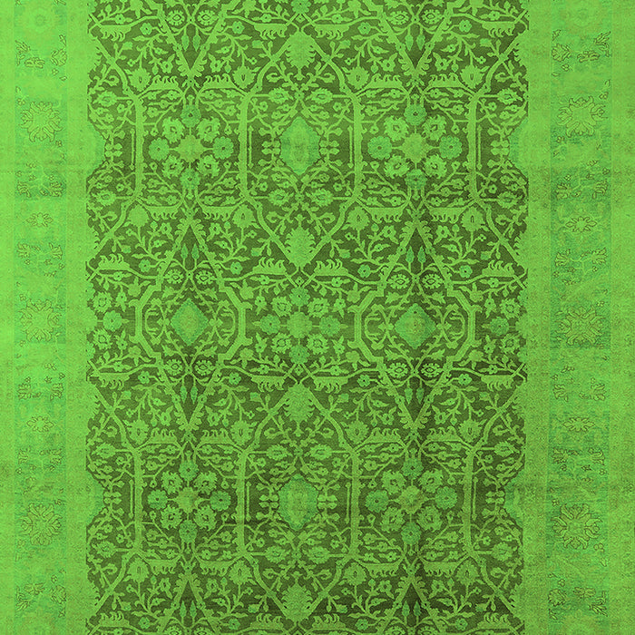 Oriental Green Traditional Rug, urb2997grn