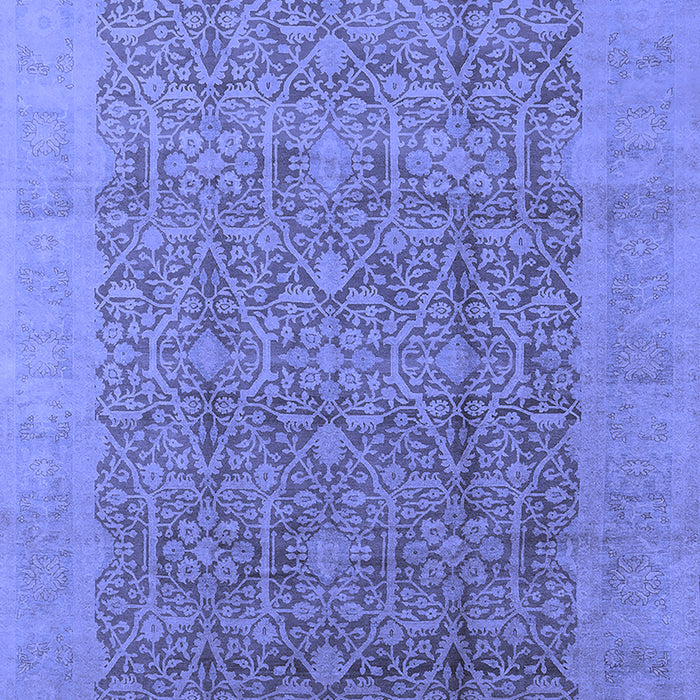 Machine Washable Oriental Blue Traditional Rug, wshurb2997blu