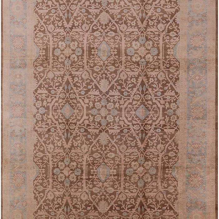 Mid-Century Modern Light Copper Gold Oriental Rug, urb2997