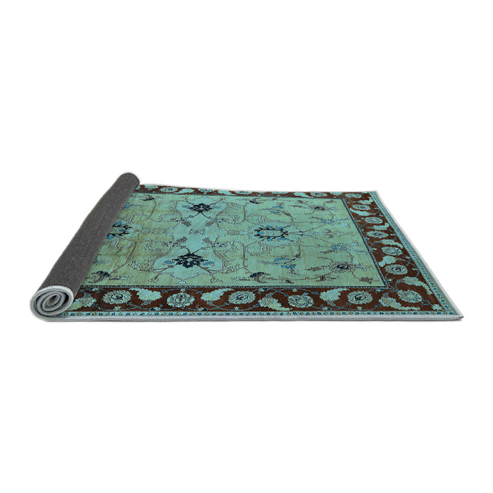 Sideview of Oriental Light Blue Traditional Rug, urb2998lblu