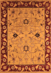 Oriental Orange Traditional Rug, urb2998org