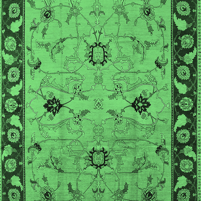 Oriental Emerald Green Traditional Rug, urb2998emgrn