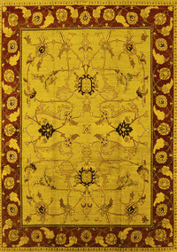 Oriental Yellow Traditional Rug, urb2998yw