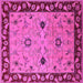 Square Oriental Pink Traditional Rug, urb2998pnk