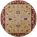 Round Machine Washable Industrial Modern Brown Sand Brown Rug, wshurb2998