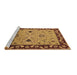 Sideview of Machine Washable Oriental Brown Traditional Rug, wshurb2998brn