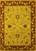 Machine Washable Oriental Yellow Traditional Rug, wshurb2998yw