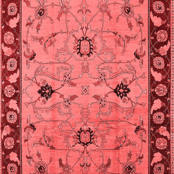 Machine Washable Oriental Red Traditional Rug, wshurb2998red