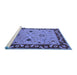 Sideview of Machine Washable Oriental Blue Traditional Rug, wshurb2998blu