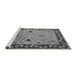 Sideview of Machine Washable Oriental Gray Traditional Rug, wshurb2998gry