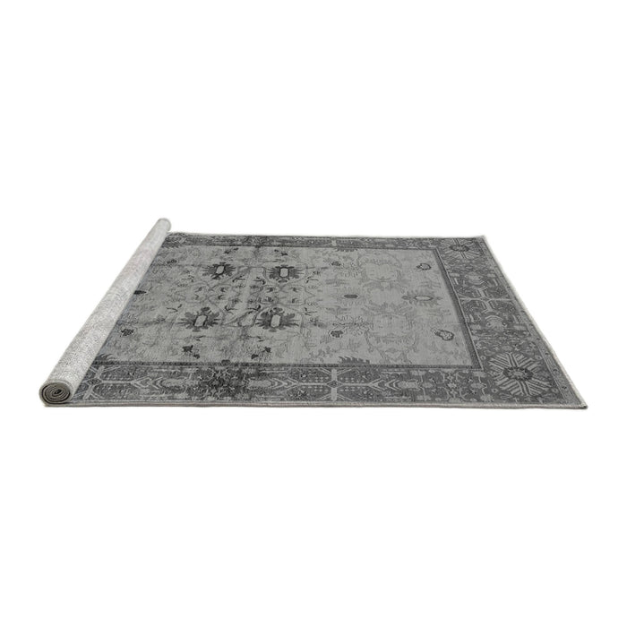 Sideview of Machine Washable Oriental Gray Traditional Rug, wshurb2999gry