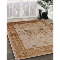 Mid-Century Modern Light Copper Gold Oriental Rug, urb2999