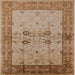 Square Machine Washable Industrial Modern Light Copper Gold Rug, wshurb2999