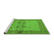 Sideview of Machine Washable Oriental Green Traditional Area Rugs, wshurb2999grn