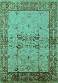 Oriental Turquoise Traditional Rug, urb2999turq