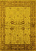 Machine Washable Oriental Yellow Traditional Rug, wshurb2999yw