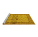 Sideview of Machine Washable Oriental Yellow Traditional Rug, wshurb2999yw