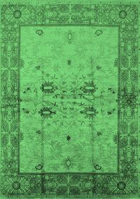 Oriental Emerald Green Traditional Rug, urb2999emgrn