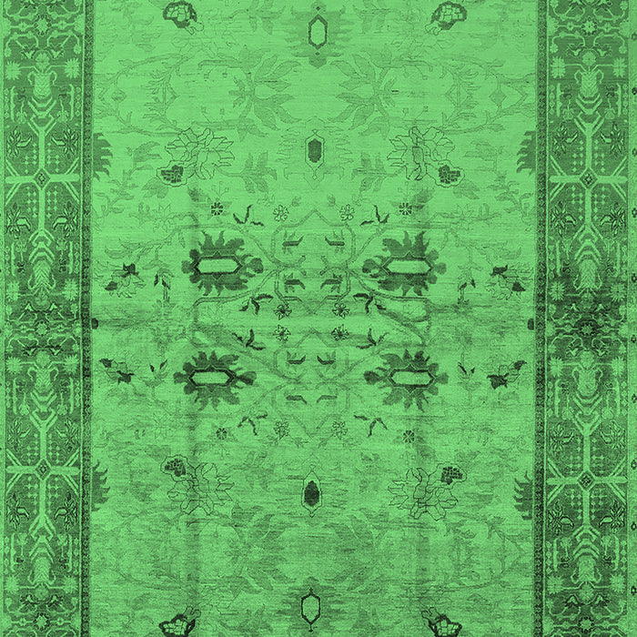 Oriental Emerald Green Traditional Rug, urb2999emgrn