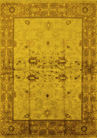 Oriental Yellow Traditional Rug, urb2999yw