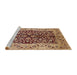 Sideview of Machine Washable Industrial Modern Sandy Brown Rug, wshurb3000