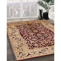Mid-Century Modern Sandy Brown Oriental Rug, urb3000