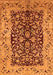 Machine Washable Oriental Orange Traditional Area Rugs, wshurb3000org