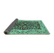Sideview of Oriental Turquoise Traditional Rug, urb3000turq