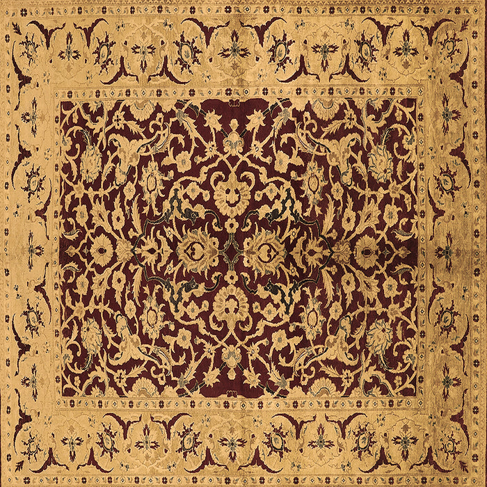 Square Oriental Brown Traditional Rug, urb3000brn