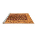 Sideview of Machine Washable Oriental Orange Traditional Area Rugs, wshurb3000org