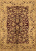 Machine Washable Oriental Brown Traditional Rug, wshurb3000brn