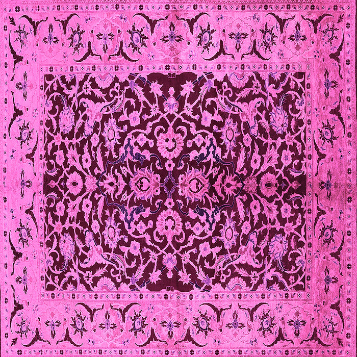 Square Oriental Pink Traditional Rug, urb3000pnk