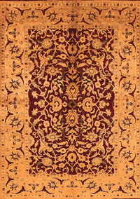 Oriental Orange Traditional Rug, urb3000org