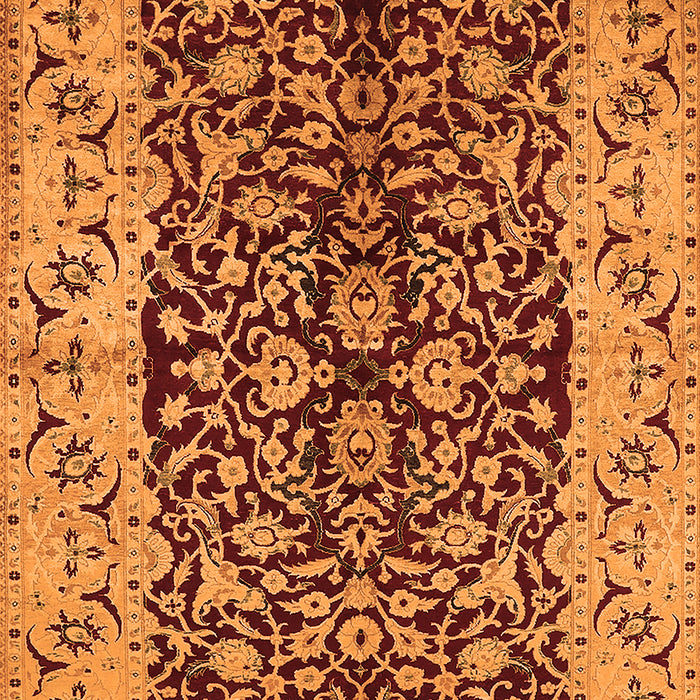 Oriental Orange Traditional Rug, urb3000org