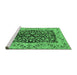 Sideview of Machine Washable Oriental Emerald Green Traditional Area Rugs, wshurb3000emgrn