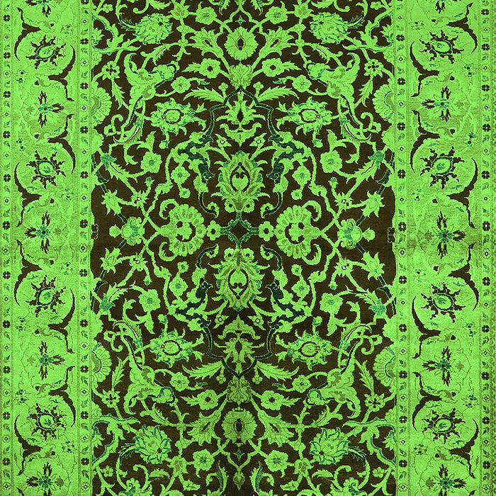 Oriental Green Traditional Rug, urb3000grn