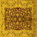 Square Oriental Yellow Traditional Rug, urb3000yw