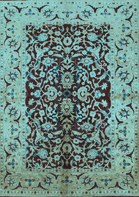 Oriental Light Blue Traditional Rug, urb3000lblu