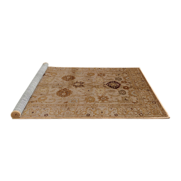Sideview of Machine Washable Industrial Modern Brown Sand Brown Rug, wshurb3001