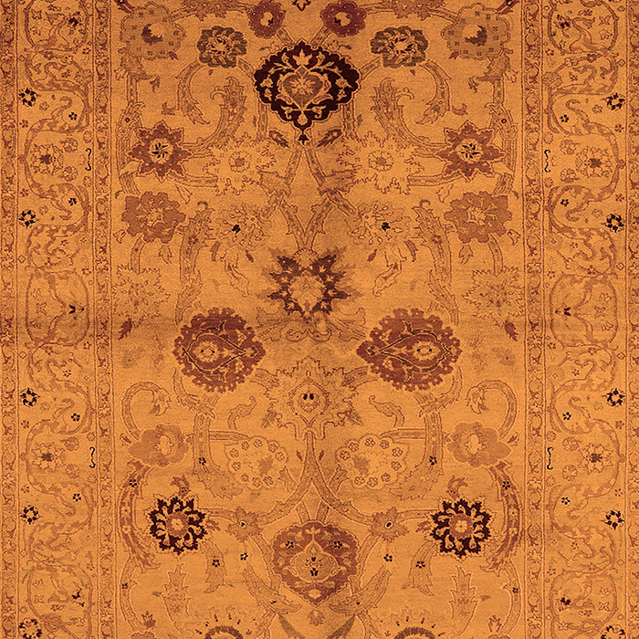 Oriental Orange Traditional Rug, urb3001org